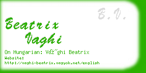 beatrix vaghi business card